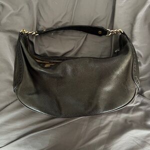 Vintage y2k juicy couture Black Leather Hobo Bag with dust bag